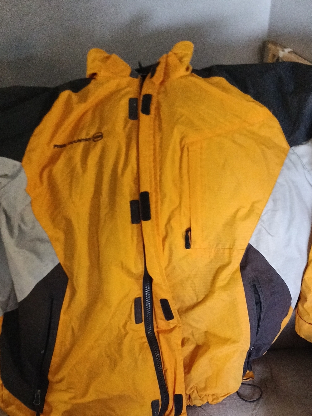 Free Country Men's Yellow and Gray Ski Jacket
